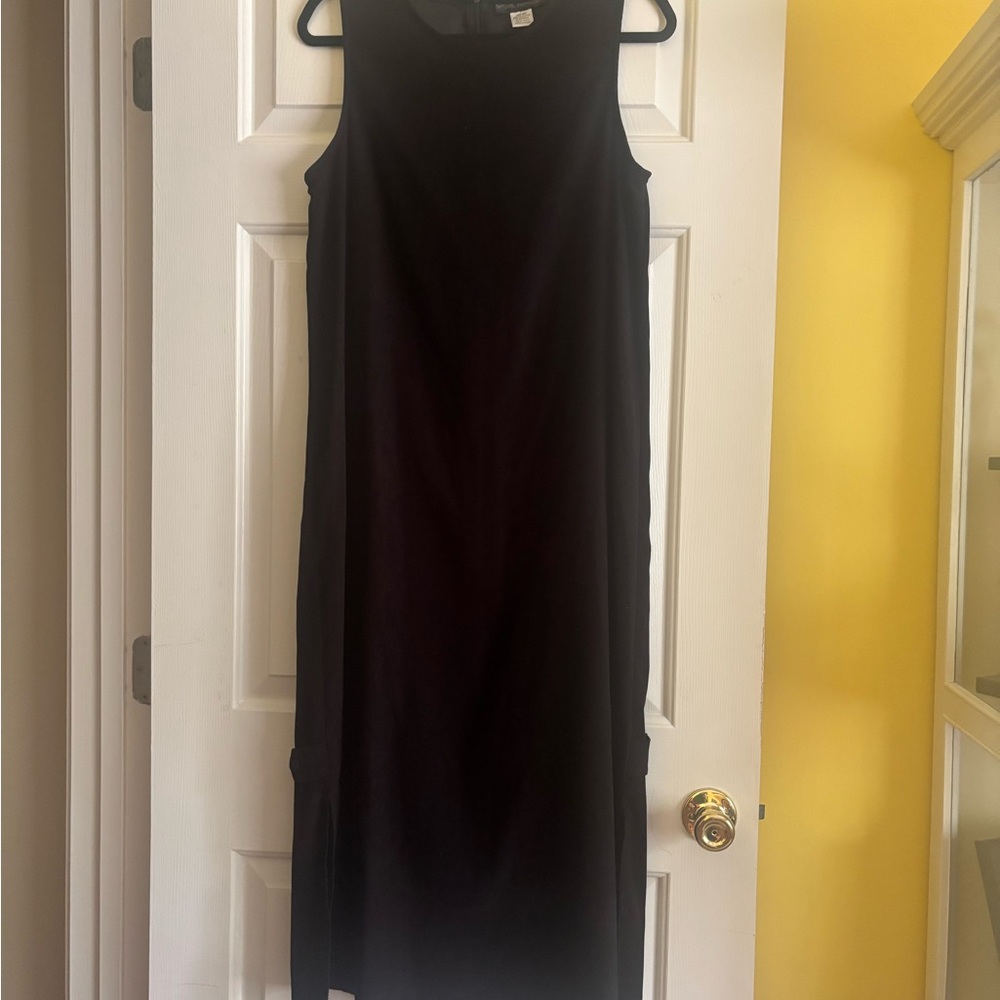 Black Sleeveless Sheath Maxi Dress and Jacket